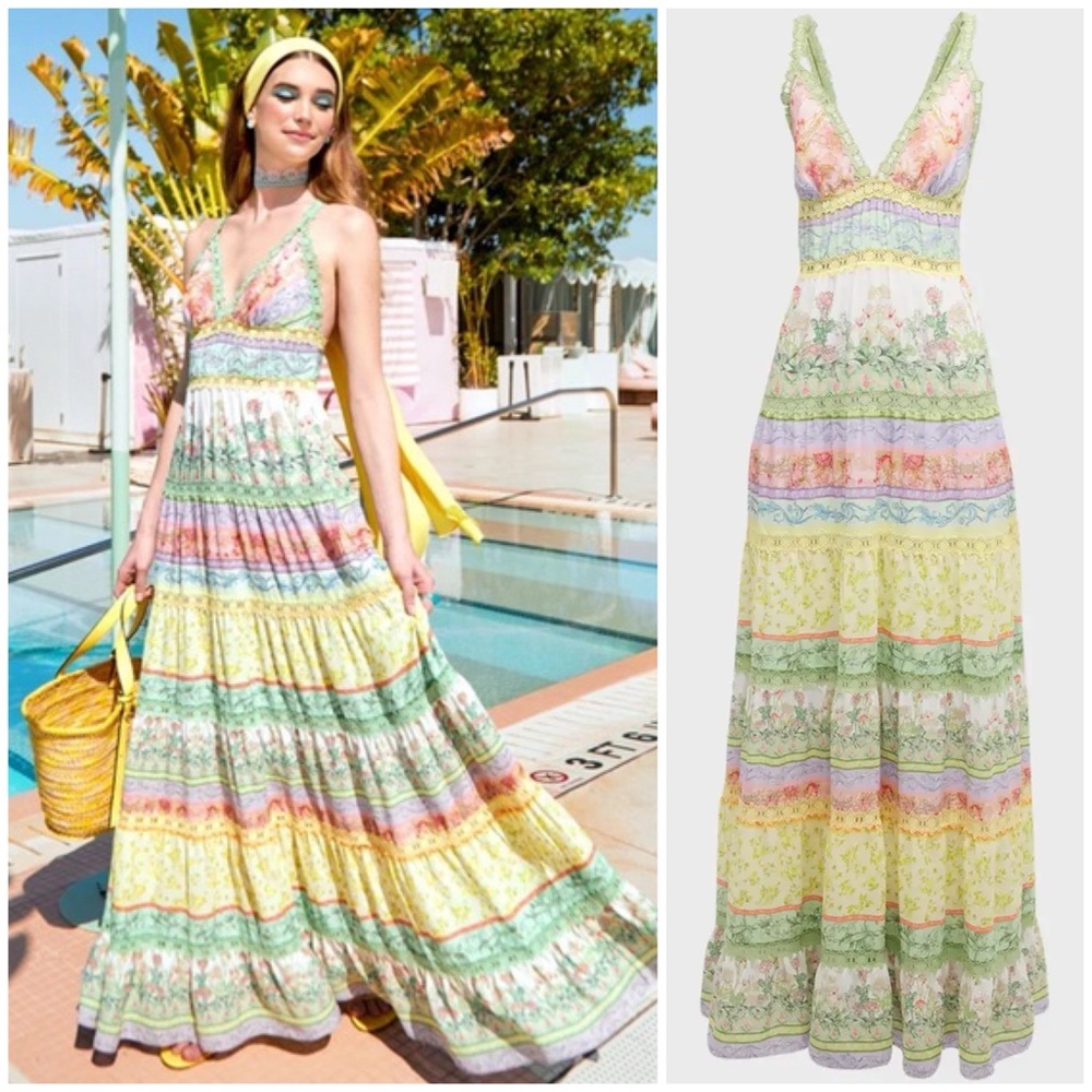 Alice + Olivia KAROLINA HALTER MAXI DRESS